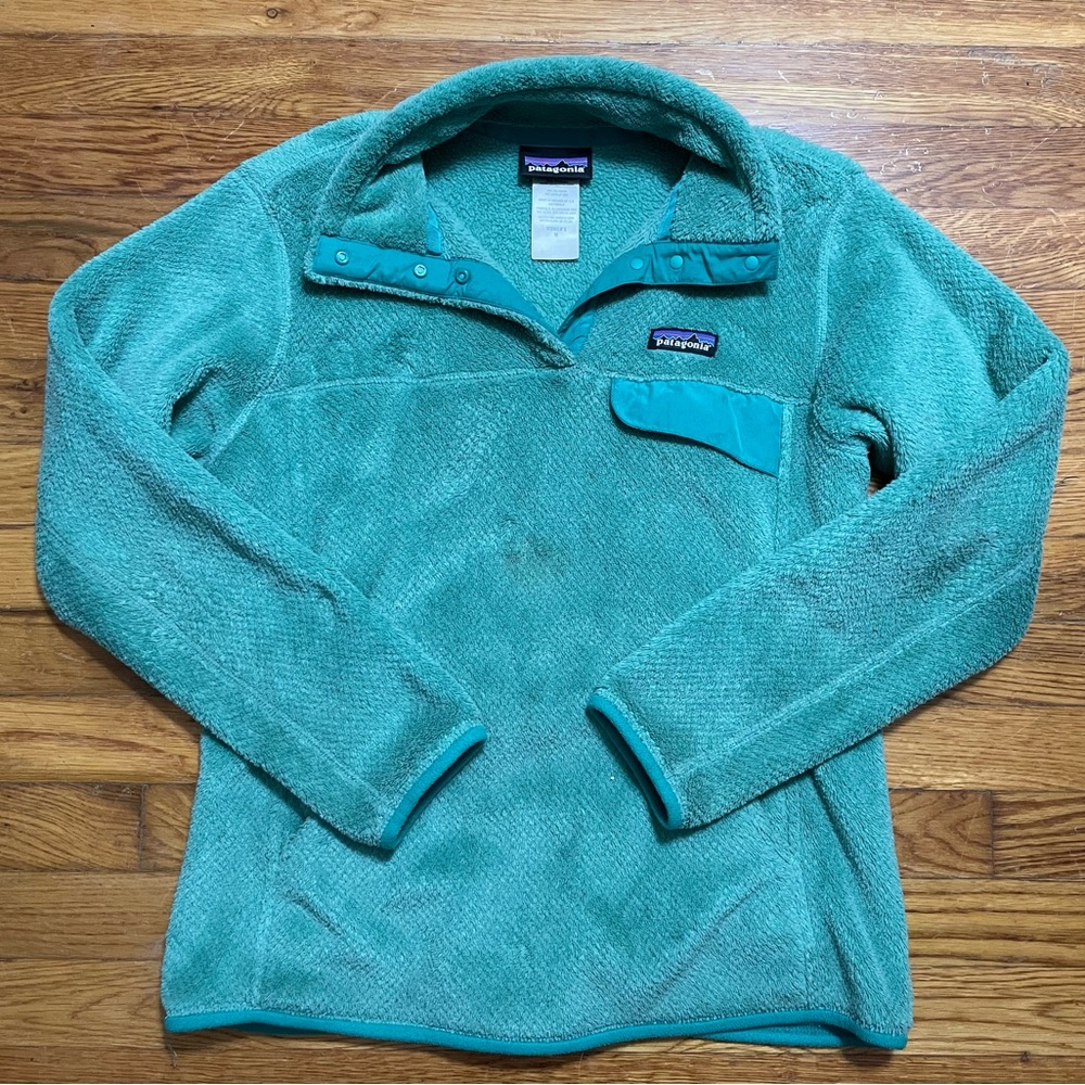 Patagonia Snap-T Fleece Pullover Green SZ Medium